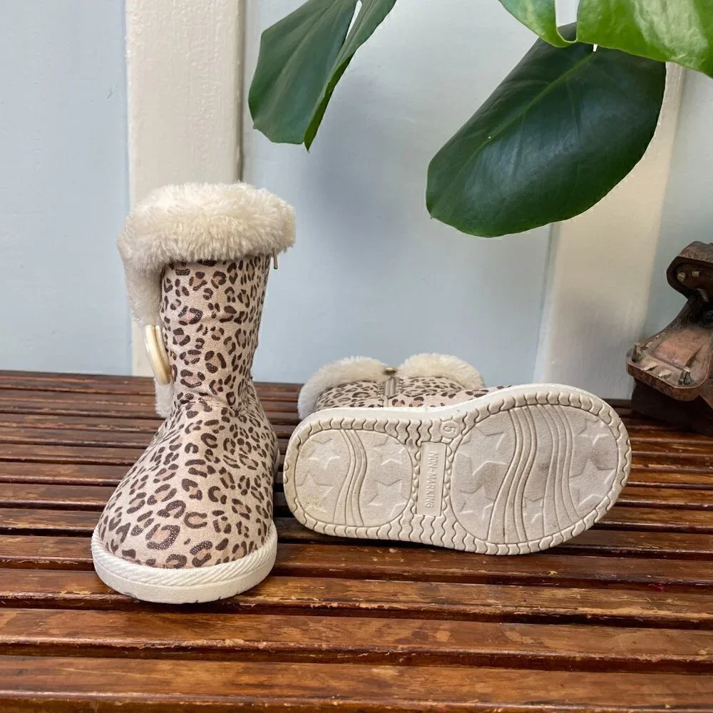Cherokee Leopard Print Shearling Lined Boots